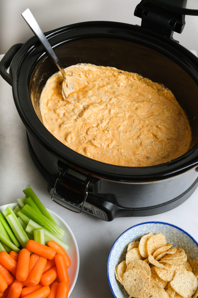 Slow Cooker Buffalo Chicken Dip - Gimme Some Oven