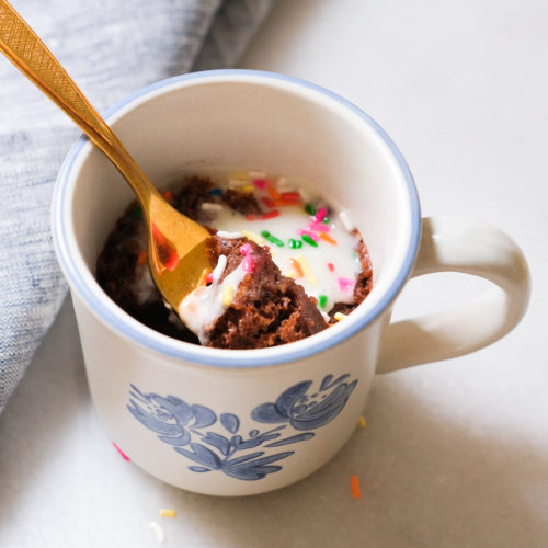2 Ingredient Ice Cream Microwave Mug Cake - Love Swah