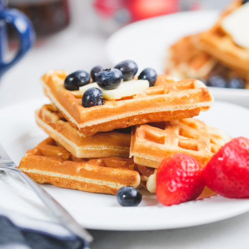 Old-Fashioned Waffle Recipe for Two | Kiersten Hickman